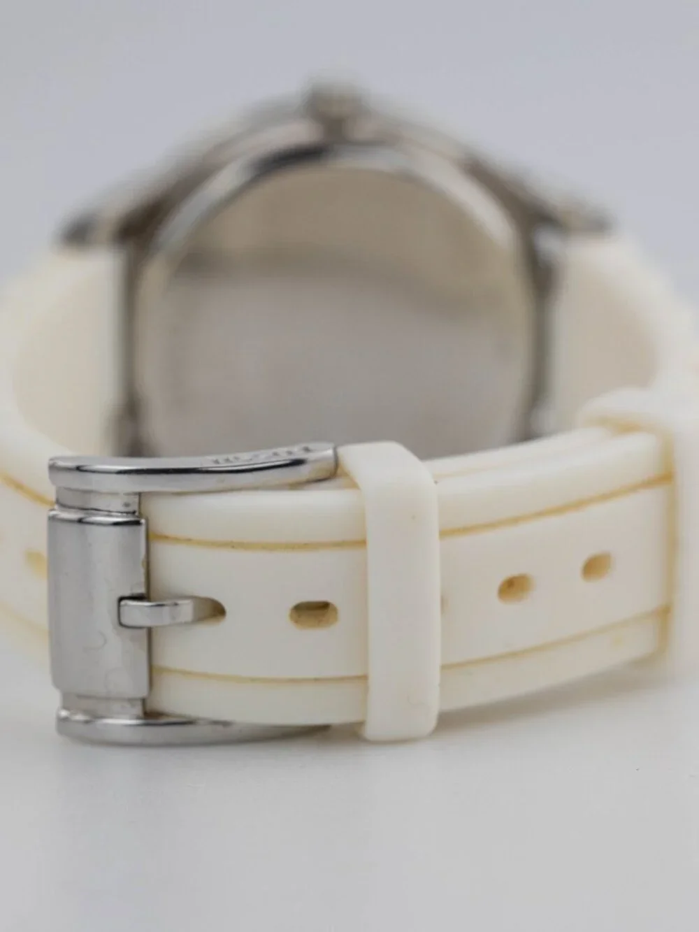 FOSSIL ES3001 Stella White Silicone Quartz Analog Women's Watch New Battery